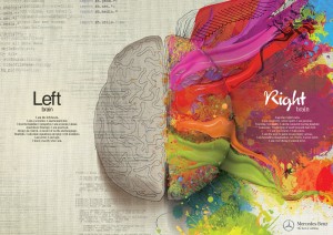 Creativity is left brain and right brain working together